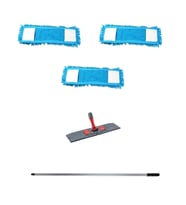 Makarna Şönil Kuru Nemli Palet Tablet Mop Yedek Seti Takımı - 3 ad 80 Cm. Mop + Mop Tutucu + Sap