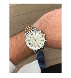 erkek  Çelik kasa analog Kol Saati