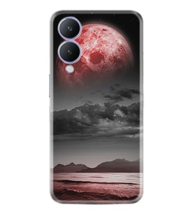 Vivo Y17S Kılıf Resimli Desenli Silikon Platinium Series Red World 1836