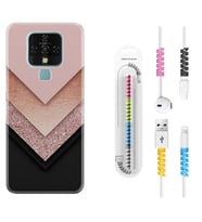 Tecno Camon 16 18P Pova 3 Pova Neo Kılıf Kablo Koruma Spiral Silikon Great Marble 1405
