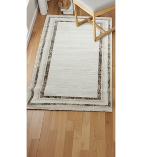 Sultan Serra bordürlü Krem Modern Akrilik Makine Dokuma Salon Halısı - 11310