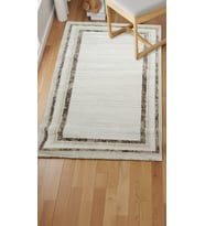 Sultan Serra bordürlü Krem Modern Akrilik Makine Dokuma Salon Halısı - 11310
