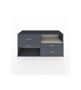 Kronos Konsol Tek Raflı 4 Çekmeceli  176x59x99 Antrasit-Aytaşı/Antrasit