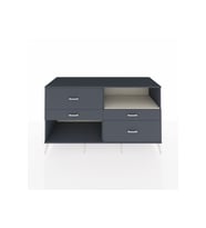 Kronos Konsol Tek Raflı 4 Çekmeceli  176x59x99 Antrasit-Aytaşı/Antrasit