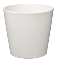 Toprak Saksı, Beyaz, 19 cm, İç Mekan