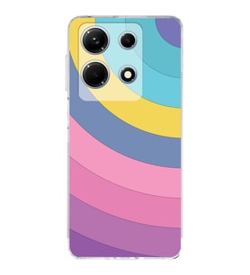 PrintiFy İnfinix Note 30 5G Uyumlu Kamera Korumalı Renk Cümbüşü B Tasarımlı Şeffaf Silikon Kılıf