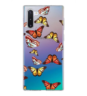 PrintiFy Samsung Galaxy Note 10 ile Uyumlu 1mm Slim Fit Water Color 2 Baskılı Şeffaf  Kılıf