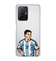 Redmi Mi 11T/Mi 11T Pro Uyumlu Lionel Messi Desenli Şeffaf Telefon Kılıfı