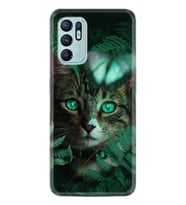 Oppo Reno 6 Kılıf Resimli Desenli Baskılı Silikon Blue Butterflys 1350