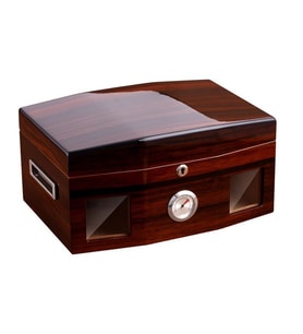İtalyan Sediri 2 Katlı Camlı Özel Humidor Puro Kutusu rd18