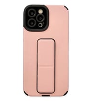Newface Apple iPhone 12 Pro Max Kılıf Mega Standlı Silikon - Pudra