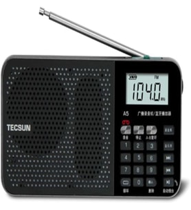 Tecsun A5 Taşınabilir Şarjlı Cep Radyosu Bluetooth Hoparlör FM Radyo MP3 Çalar & Ses Kayıt Cihazı