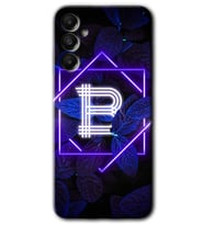 Galaxy A05s Kılıf HD Desen Baskılı Kılıf - Dark Neon Yaprak B Harfi