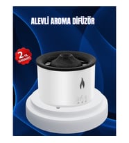 Mey İthalat® 3D Alev Işıklı Aromaterapi Makinesi – 360 ml Su Kapasiteli Sessiz Difüzör