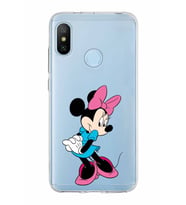 Xiaomi Mi A2 Lite Uyumlu Kapak Minnie Mouse Tasarımlı Şeffaf Silikon Kılıf