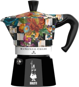 Bialetti Moka Express Mackenzie: 3 Cups Ocak Üstü Espresso Pişirici 130Ml Karma Renk Alüminyum Gövde