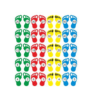 Efekt Reklam  2,3,4,5’er Ritmik Sayma Ayak İzi Sticker 20 Çift