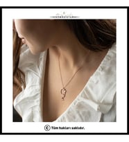 925 Ayar Gümüş Kelebekli Halka Kolye