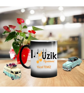 Müzik Öğretmeni Sihirli Kupa Bardak Fotoğraf Baskılı