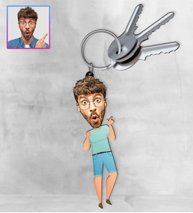Kişiye Özel Karikatür Tasarım Anahtarlık 97230