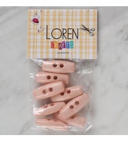 Loren Crafts açık pembe 8 li çoban düğmesi - 71