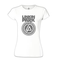 Linkin Park - Logo 2 Beyaz Bayan Tshirt