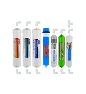 Kapalı Kasa Su Arıtma Cihazı 7 Li Inline Filtresi Seti 11 Aşamalı Kuno Membran (Krem)