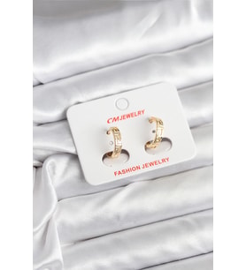 14K Gold Renk Kaplama CM Kadın Küpe