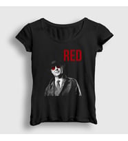 Presmono Kadın Siyah Red The Blacklist T-Shirt 183793tt
