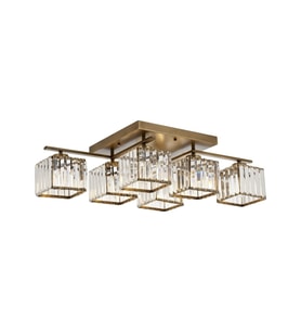 AVONNI AV-60230-6E Eskitme Kaplama Modern Avize E27 Metal Kristal 80x40cm
