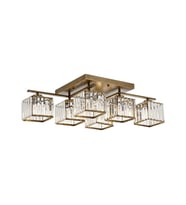 AVONNI AV-60230-6E Eskitme Kaplama Modern Avize E27 Metal Kristal 80x40cm