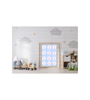 İngilizce 12 Aylık Bebek Etiketi 1-12 Months Kız Çocuk Yeni Doğan Pembe Sticker 4 Cm (84 Adet)