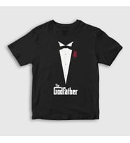 Presmono Unisex Çocuk Siyah Tuxedo Film Baba The Godfather T-Shirt 252227tt