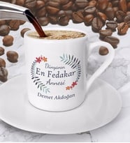 Dünyanın En Fedakar Annesi Anneler Günü Tasarımlı Kahve Fincanı