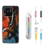 Xiaomi Redmi Note 7 8 9 Pro 10 2022 10 Pro 10S Kılıf Kablo Koruma Spiral Silikon Kartal Uçarken 1718