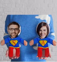 BK Gift Kişiye Özel Fotoğraflı Süper Kahramanlar 2’li Bebek Yastık-3
