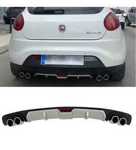 Fiat Bravo Gri Difüzör 4 Krom Egzoz Görünümlü Difizör Arka Ek Body Kit 2006 -2016