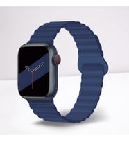Cosmostech Akıllı Saat Watch için Uyumlu 42MM 44MM 45MM 49MM 1/2/3/4/5/6/se/7/8/ultra Magnetli Kordon ve Kayışı Koyu Lacivert