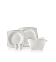 Korkmaz Bone Selection 60 Parça Kare Yemek Takımı A8433
