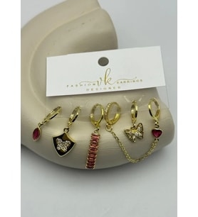Vip 6'lı Gold Küpe - 25-vip185