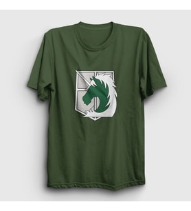 Presmono Unisex Haki Military Anime Attack On Titan T-Shirt 124500tt (Haki)