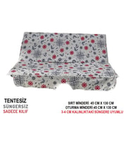 Süngersiz(TENTESİZ)Salıncak Minder Seti (2 KİŞİLİK) Kılıf-MARİN