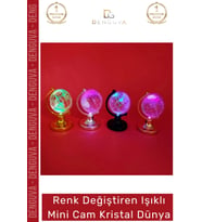 #GeceLambası Dekoratif Ledli Hediye Kristal Küre Gece Lambası Renk Değiştiren Mini Işıklı Cam Krista