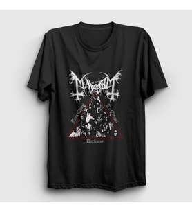 Presmono Unisex Siyah Darkness Mayhem T-Shirt 64398tt