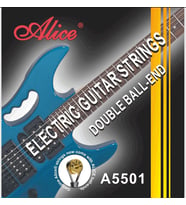Alice A5501 Elektro Gitar Tel Seti - 10-46 Light (Eğitim - Çift Sarım)  Çift Sarım Teknolojisi ile Ekstra Dayanıklılık, Güçlü Sinyal Çıkışı  Ölçü: .010 - .046 (6'lı Tam Takım Set)