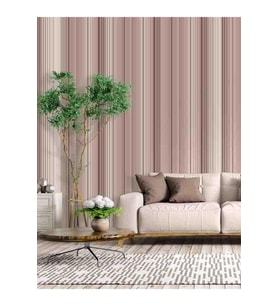 Dreamwall 3D Çizgili Desenli Silinebilir Sağlıklı Tekstil Duvar Kağıdı (Çok Renkli)