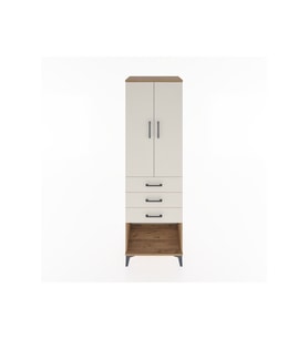 Hyperion Dolap 3 Raflı 3 Çekmeceli 2 Kapaklı 60x44x195 Çam-Aytaşı