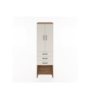 Hyperion Dolap 3 Raflı 3 Çekmeceli 2 Kapaklı 60x44x195 Çam-Aytaşı