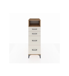 Kronos Dolap Tek Raflı 4 Çekmeceli 44x59x134 Çam-Aytaşı
