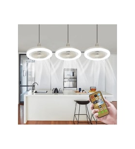 42W Poyraz Fan Led Ampül Kumandalı Işıklı Vantilatör